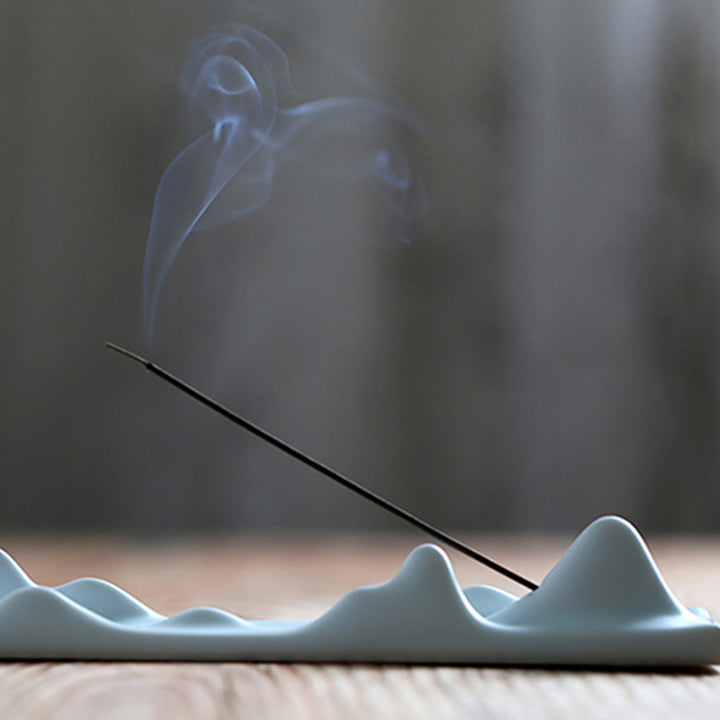 Buddha Stones Mountain Cloud Meditation Balance Incense Holder