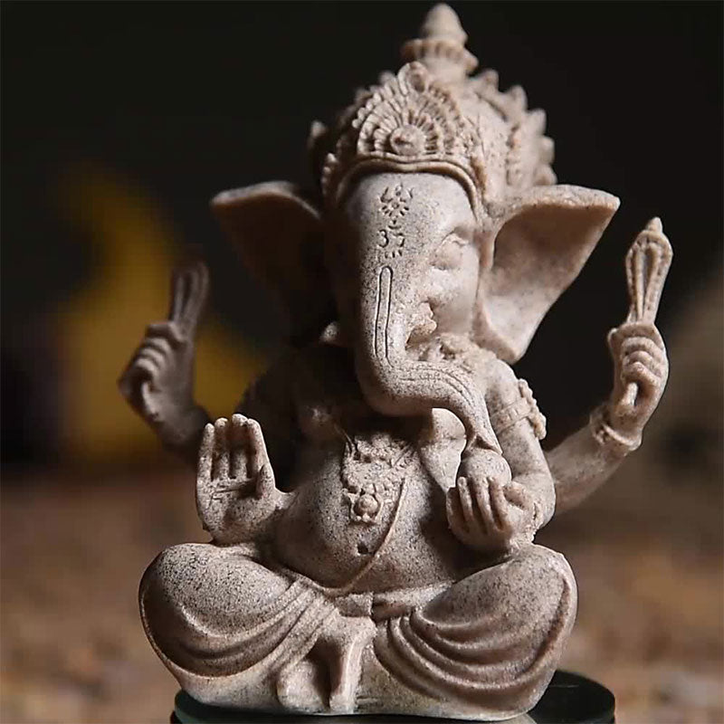 Ganesh Ganpati Elephant Statue Wealth Blessing Home Decoration