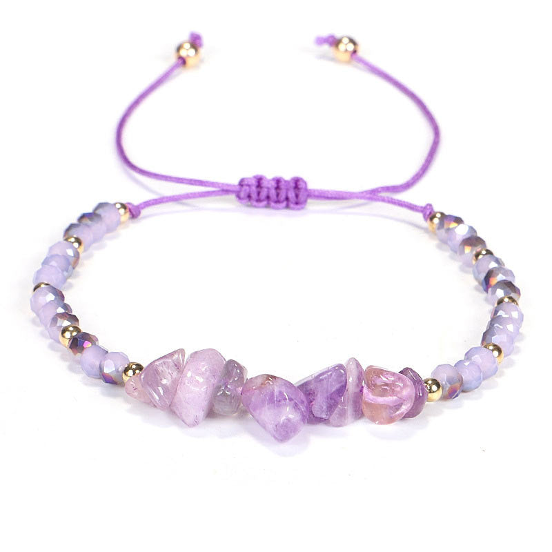 Buddha Stones Amethyst Purify Knit Bracelet