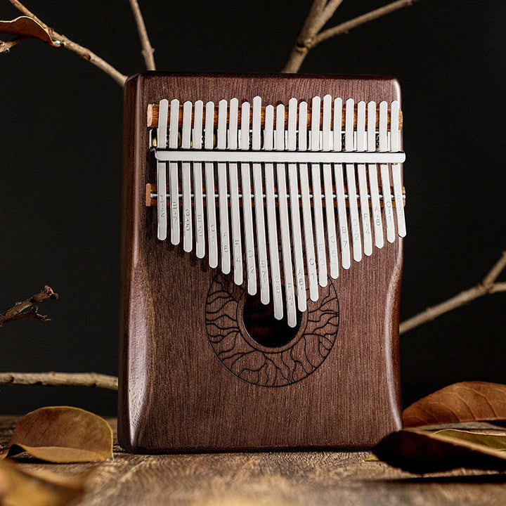 Buddha Stones Kalimba 17/21 Keys Thumb Piano Lotus Design Portable Finger Piano