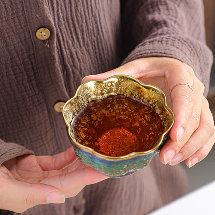 Buddha Stones Colorful Ceramic Teacup Tea Cups