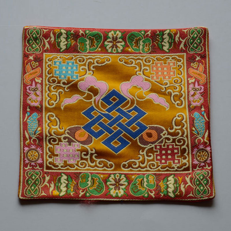 Buddha Stones Prayer Altar Mat Healing Meditation Vajra Auspicious Symbols