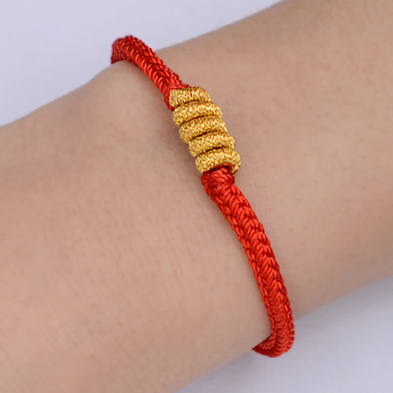 Handmade Simple Design Chinese Knotting Luck Strength Braid String Bracelet