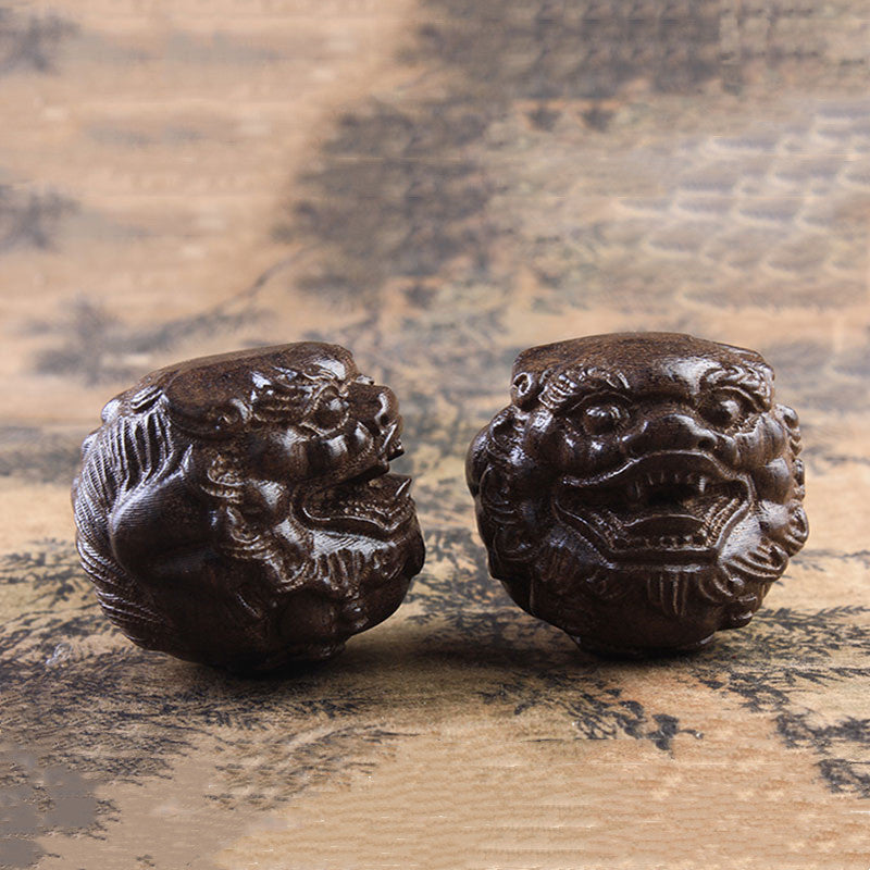 Vietnam Agarwood 2Pcs PiXiu Peace Strength Decoration