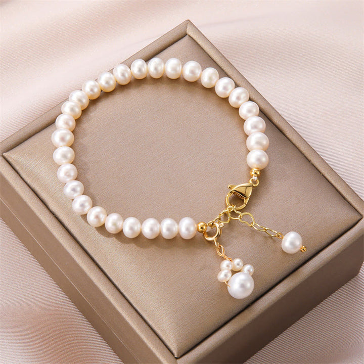 Buddha Stones Pearl Cat Paw Healing Chain Bracelet