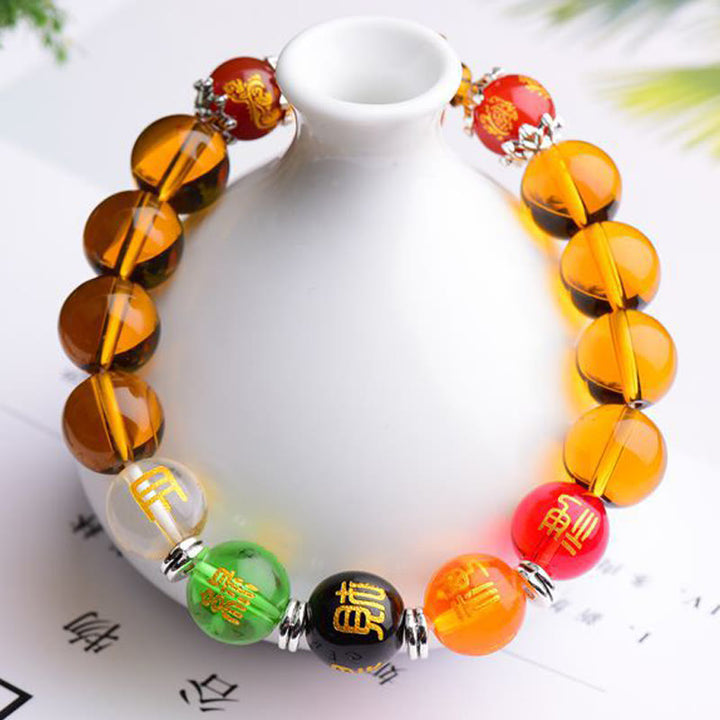 Buddha Stones Natural Citrine Fortune Happiness Bracelet