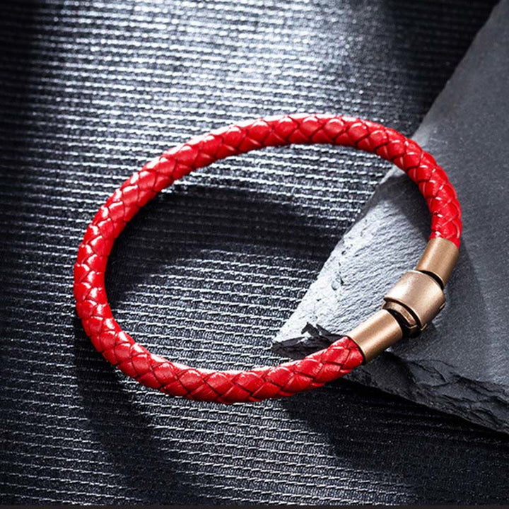 Buddha Stones Vintage Leather Rope Luck Braid String Bracelet