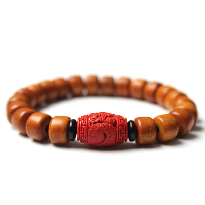 Buddha Stones Tibetan Yak Bone Om Mani Padme Hum Strength Bracelet