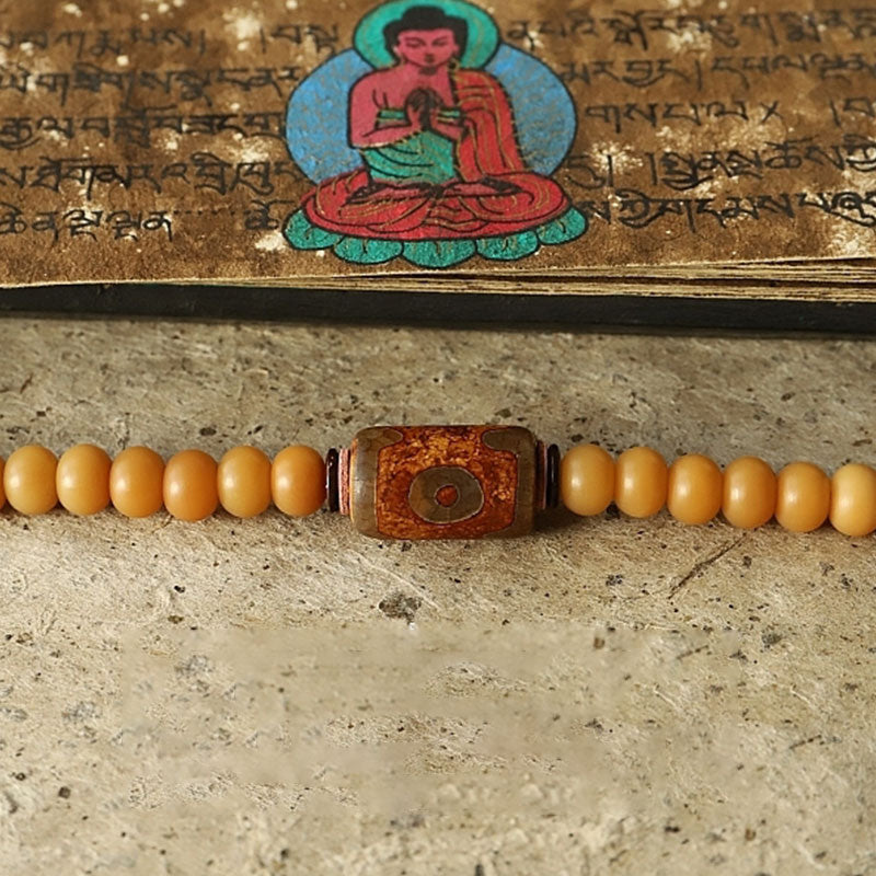 Tibet 108 Mala Beads Bodhi Seed Bagua Vajra Wealth Bracelet