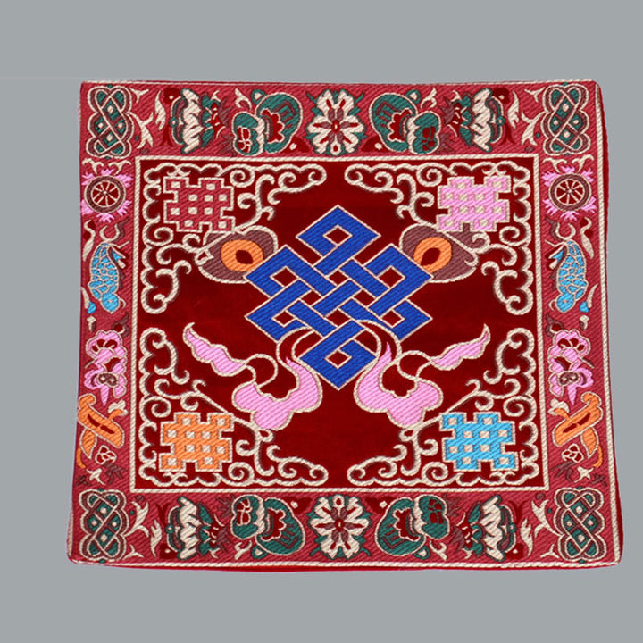 Buddha Stones Prayer Altar Mat Healing Meditation Vajra Auspicious Symbols