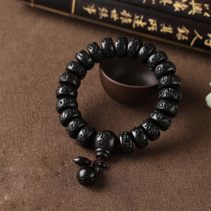 Buddha Stones Tibetan Lightning Strike Wood Protection Bracelet