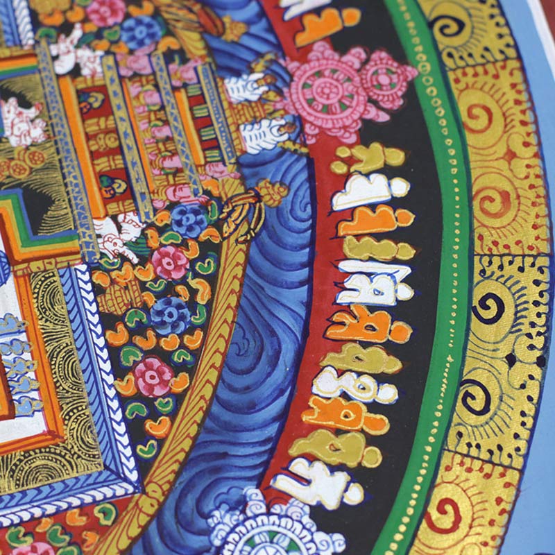 Buddha Stones Tibetan Thangka Painting Blessing Handmade Decoration