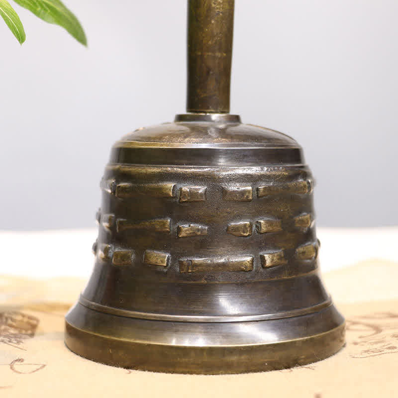 Tibetan Meditation Vajra Dorje Bell Gourd Yin Yang Bagua Strength Copper Decoration