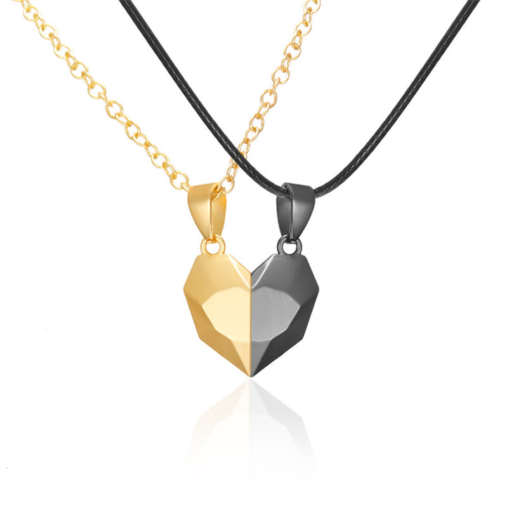 Yin Yang Attracting Love Heart Couple Necklace