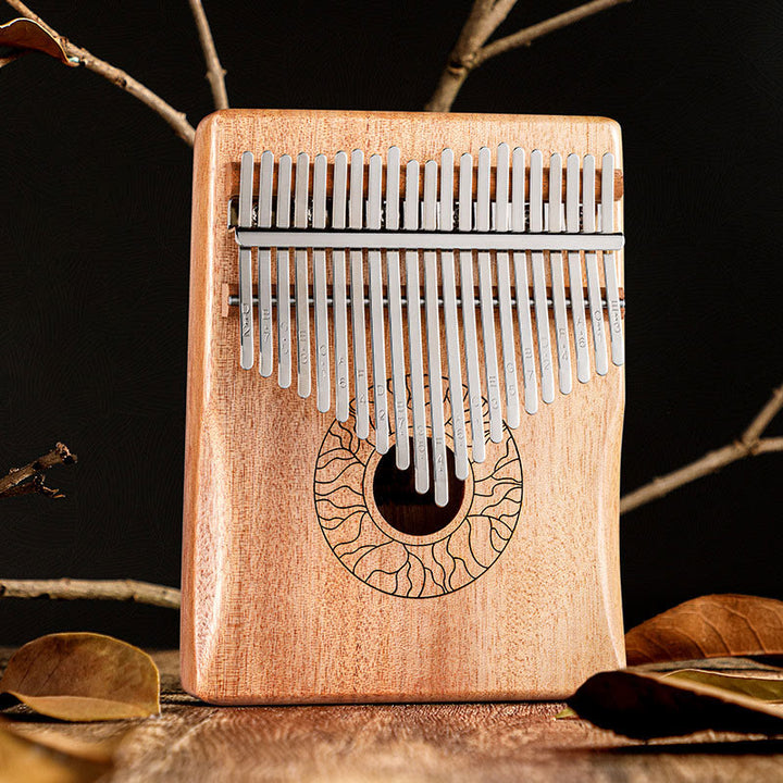 Buddha Stones Kalimba 17/21 Keys Thumb Piano Lotus Design Portable Finger Piano