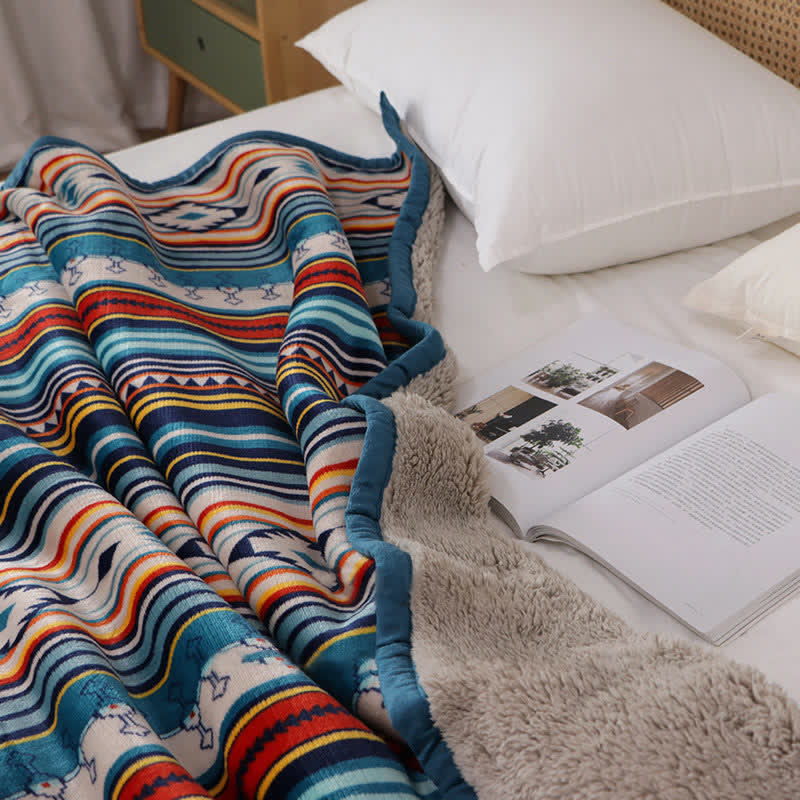 Geometric Warm Soft Bed Throw Blanket