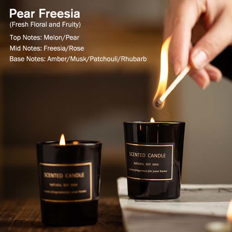 Blue Bell Pear Freesia Fragrance Meditation Prayer Scented Aromatherapy Soy Wax Candle