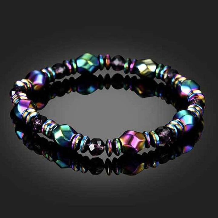 Buddha Stones Rainbow Hematite Wellness Bracelet