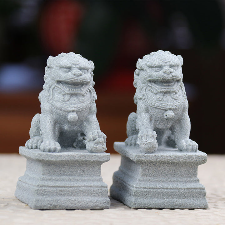 Buddha Stones Lion Fu Foo Dogs Elephant Ward Off Evil Blessing Home Decoration