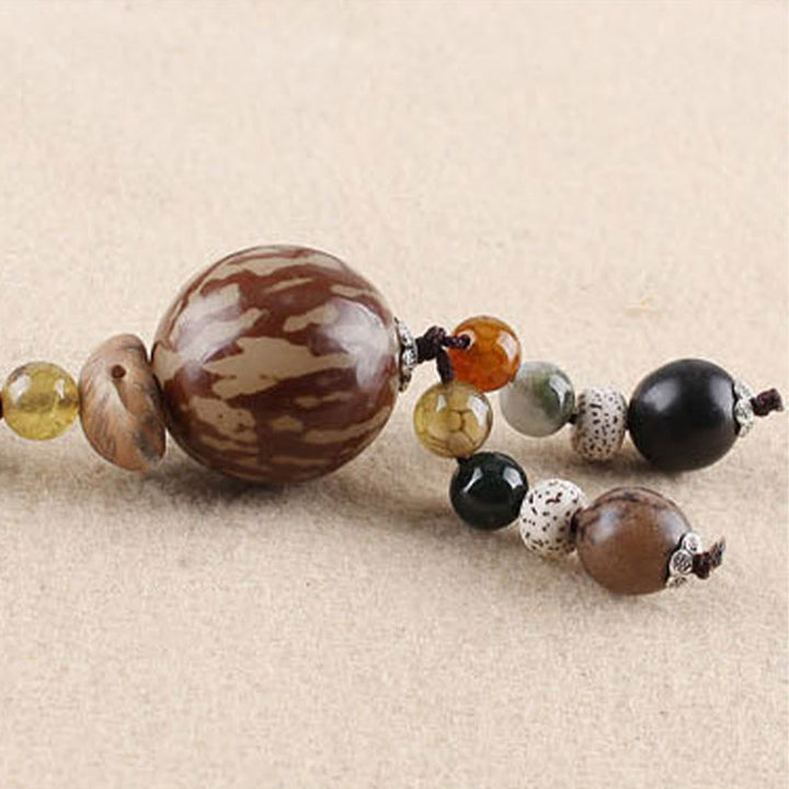 Buddha Stones Bodhi Seed Lotus Wisdom Harmony Necklace Pendant