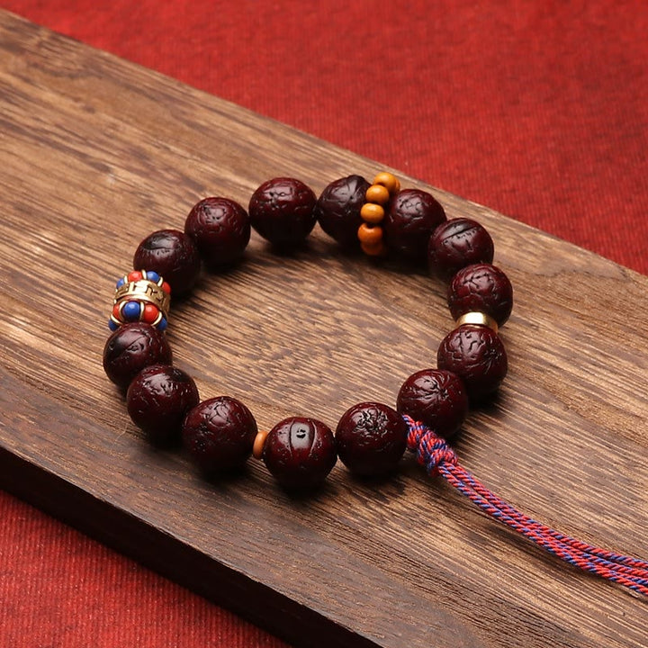 Buddha Stones Bodhi Seed Bead Peace Calm Tassel Bracelet