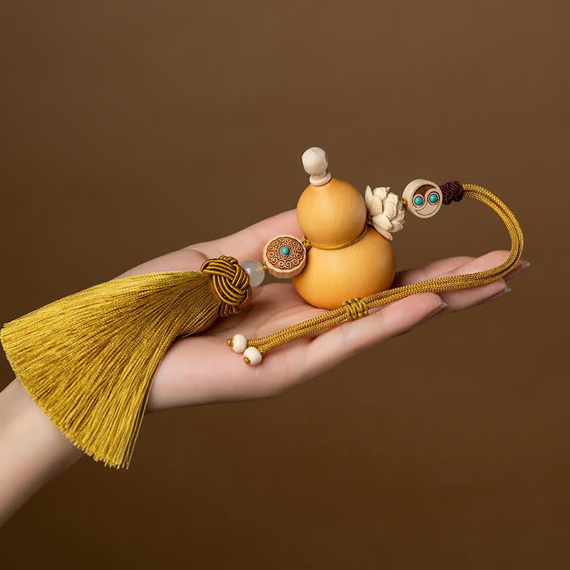 Feng Shui Gourd Lotus Wealth Tassels Knot Decoration