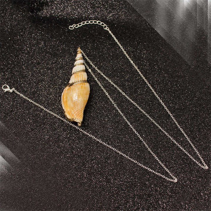 Natural Shankha Conch Shell Seashell Lucky Necklace Pendant