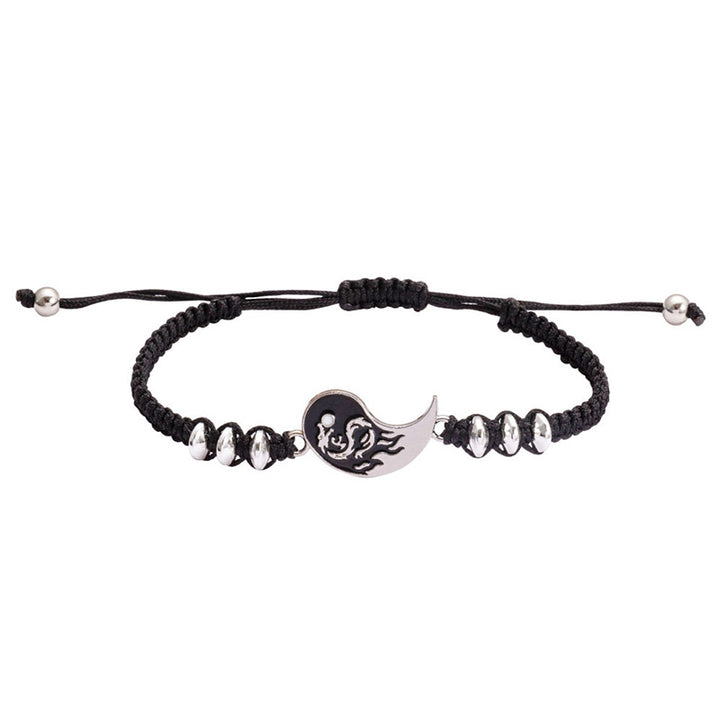 Buddha Stones 2pcs Yin Yang Dragon Couple Bracelet