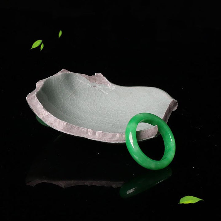 Buddha Stones  Jade Abundance Luck Ring