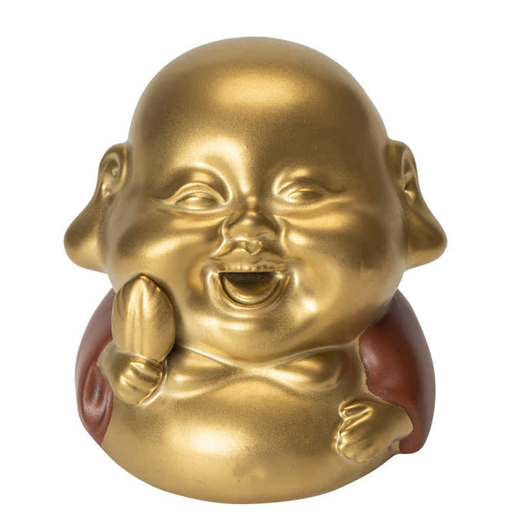 Little Buddha Laughing Buddha Ceramic Healing Incense Burner