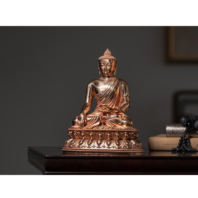 Gautama Shakyamuni Buddha Figurine Serenity Copper Statue Home Decoration