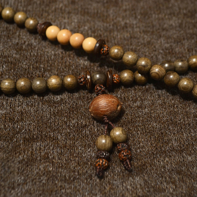 Tibetan Sandalwood Protection Charm Mala Bracelet