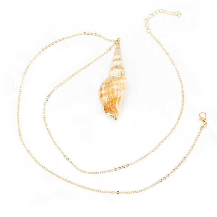 Natural Shankha Conch Shell Seashell Lucky Necklace Pendant