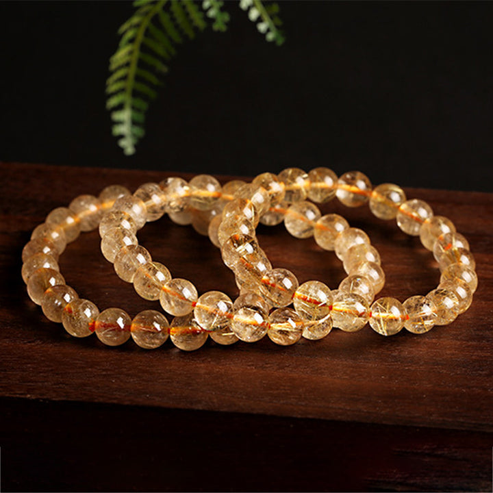 Buddha Stones Natural Citrine Blessing Protection Bracelet