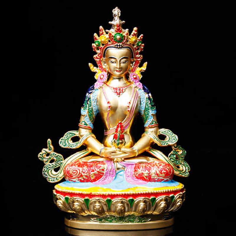 Longevity Buddha Figurine Serenity Statue Home Decoration