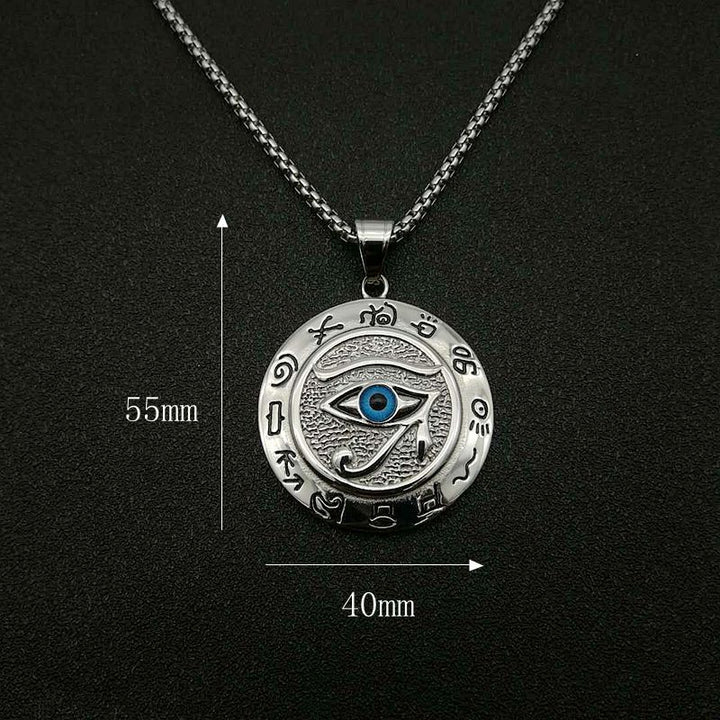 Buddha Stones Eye of Horus Protection Necklace Pendant