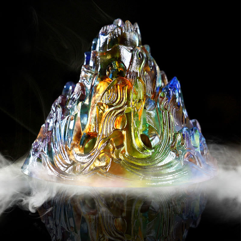 Liuli Crystal Mountain Healing Meditation Incense Burner